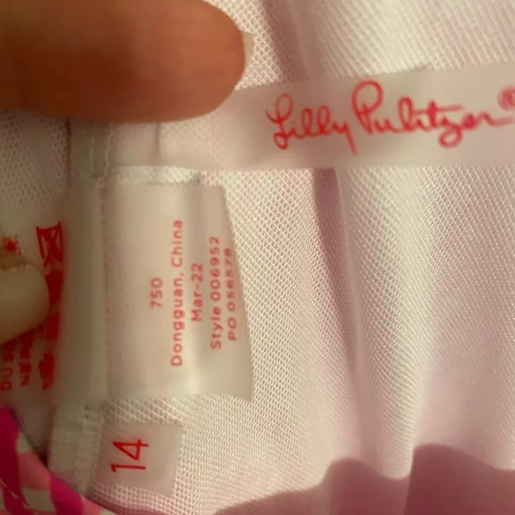 Lilly Pulitzer Layne Along the Same Lines Pink Checkered One-Piece Swimsuit - Picture 5 of 5